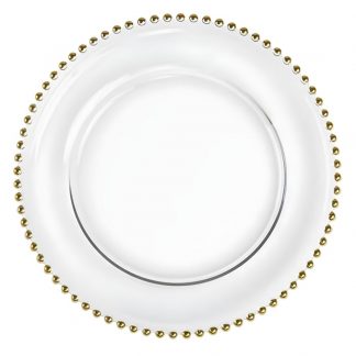 Charger Plate White | Gold