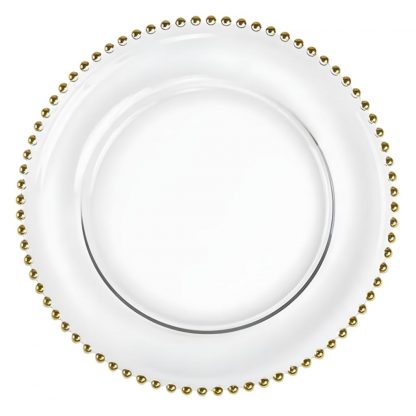 Charger Plate White | Gold