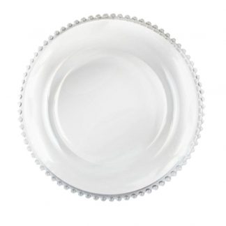 Charger Plate White | Silver